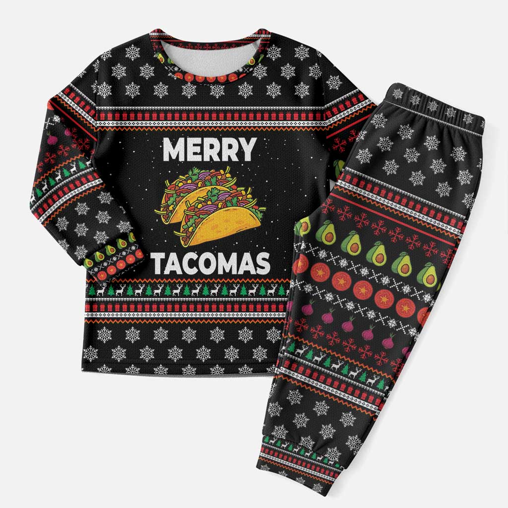 Merry Tacomas Christmas Pajama Set Xmas Holiday Patterns - Wonder Print Shop