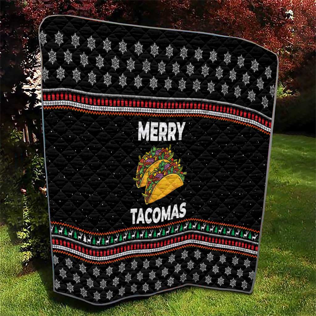 Merry Tacomas Christmas Quilt Xmas Holiday Patterns - Wonder Print Shop
