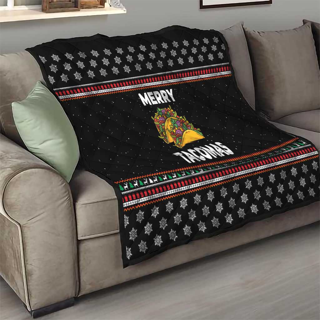 Merry Tacomas Christmas Quilt Xmas Holiday Patterns - Wonder Print Shop