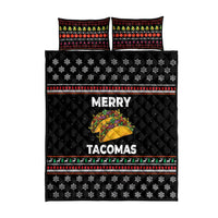 Merry Tacomas Christmas Quilt Bed Set Xmas Holiday Patterns - Wonder Print Shop