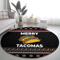Merry Tacomas Christmas Round Carpet Xmas Holiday Patterns - Wonder Print Shop