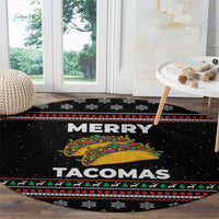 Merry Tacomas Christmas Round Carpet Xmas Holiday Patterns - Wonder Print Shop