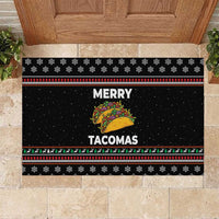 Merry Tacomas Christmas Rubber Doormat Xmas Holiday Patterns - Wonder Print Shop