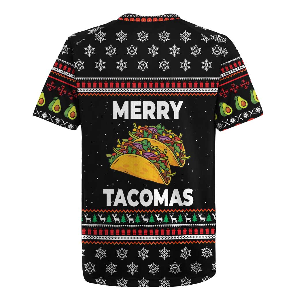 Merry Tacomas Christmas Rugby Jersey Xmas Holiday Patterns - Wonder Print Shop