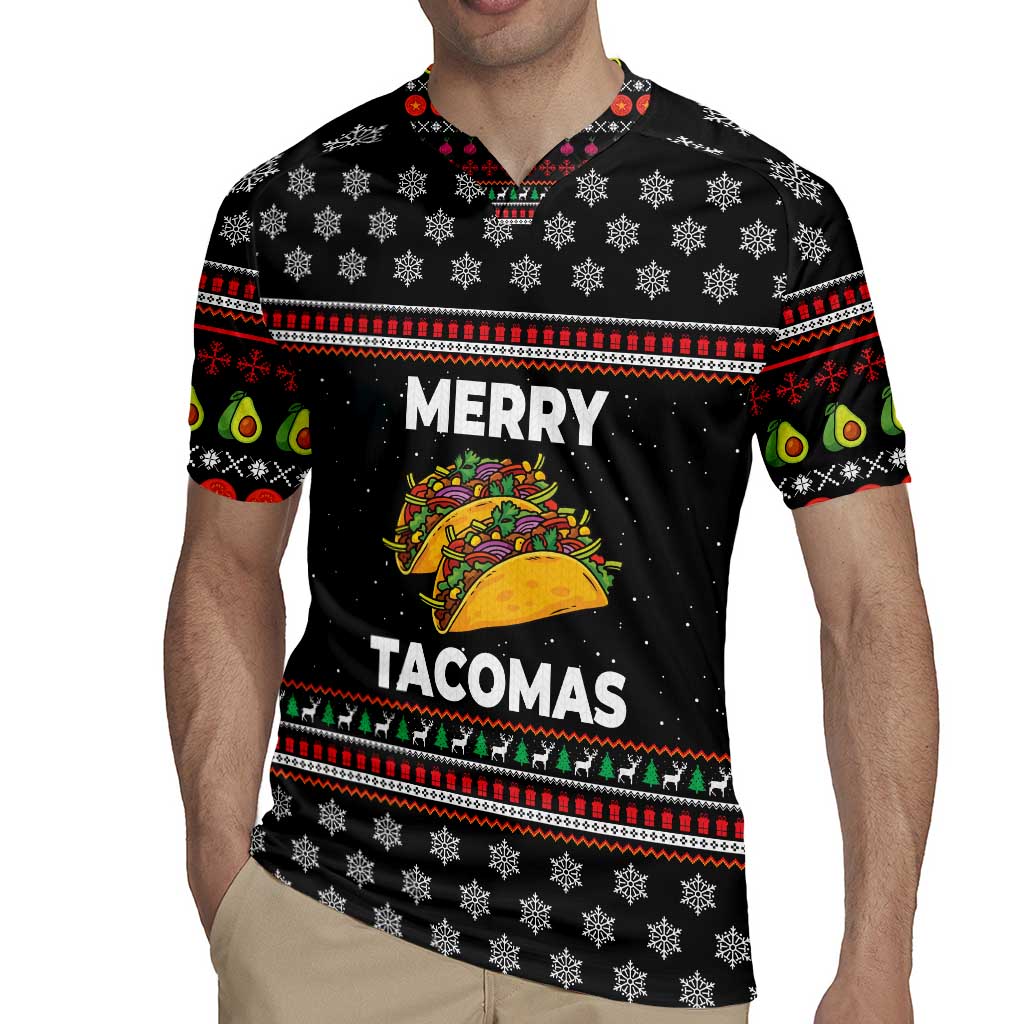 Merry Tacomas Christmas Rugby Jersey Xmas Holiday Patterns - Wonder Print Shop