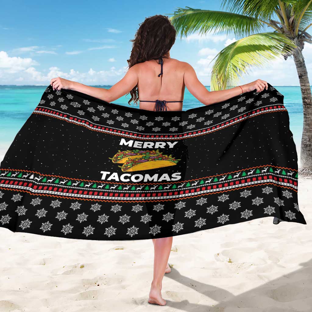 Merry Tacomas Christmas Sarong Xmas Holiday Patterns - Wonder Print Shop