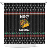 Merry Tacomas Christmas Shower Curtain Xmas Holiday Patterns - Wonder Print Shop