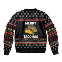 Merry Tacomas Christmas Sleeve Zip Bomber Jacket Xmas Holiday Patterns - Wonder Print Shop