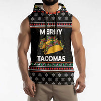 Merry Tacomas Christmas Sleeveless Hoodie Xmas Holiday Patterns - Wonder Print Shop