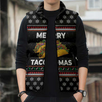 Merry Tacomas Christmas Sleeveless Puffer Jacket Xmas Holiday Patterns - Wonder Print Shop