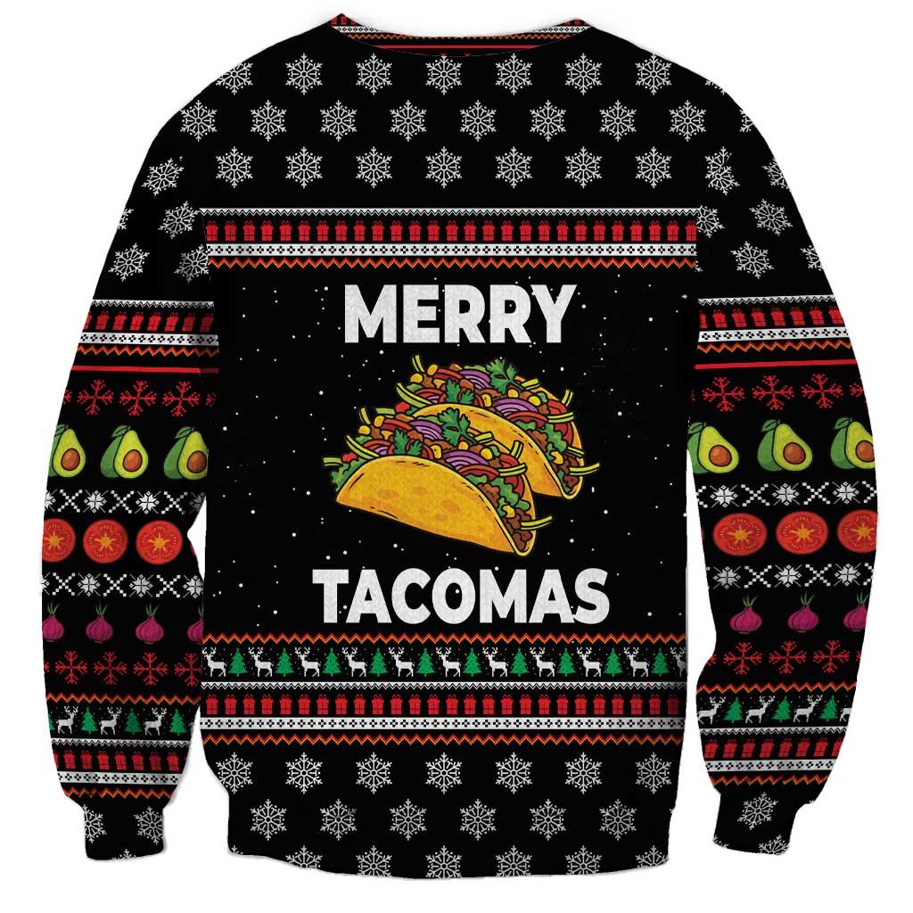 Merry Tacomas Christmas Sweatshirt Xmas Holiday Patterns - Wonder Print Shop