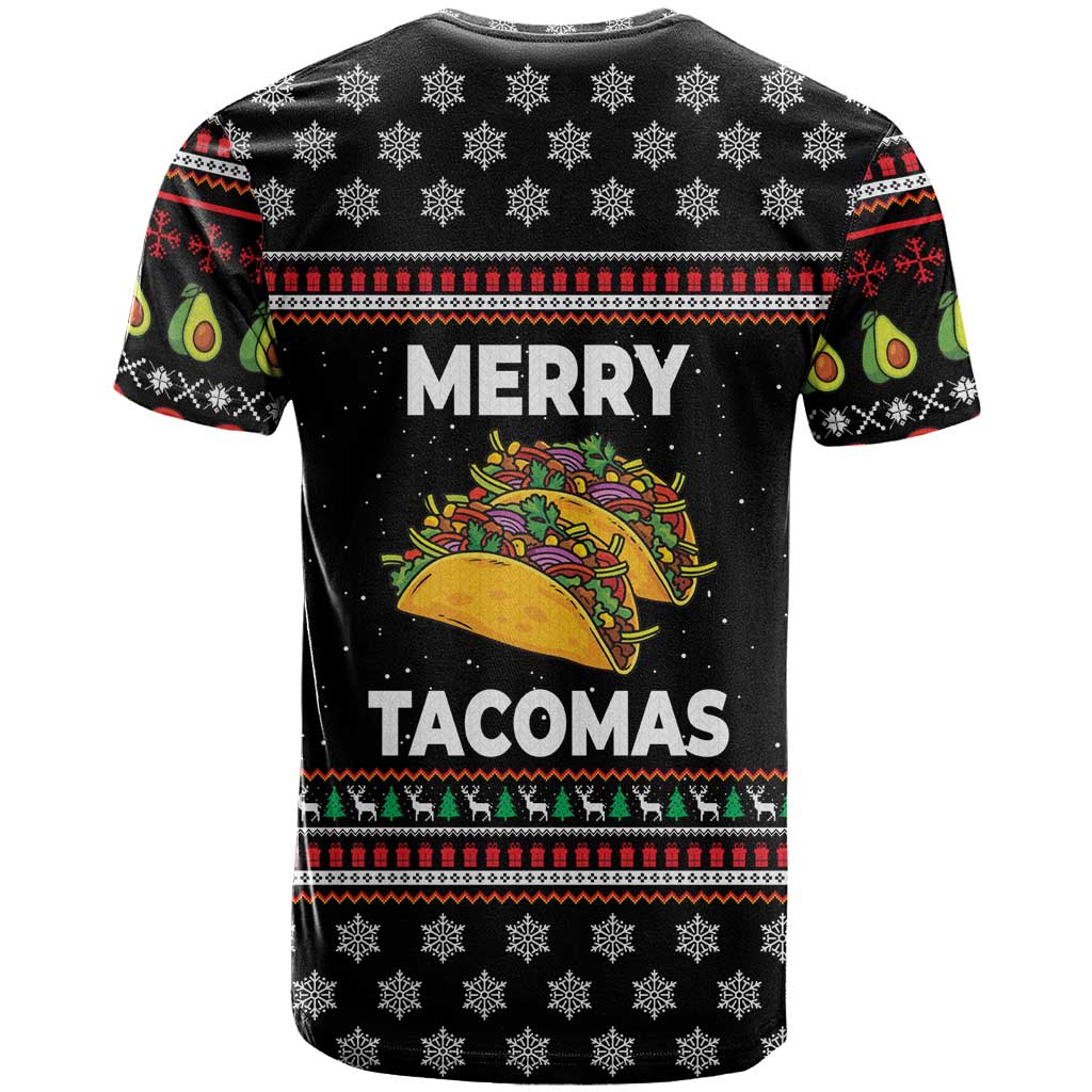 Merry Tacomas Christmas T Shirt Xmas Holiday Patterns - Wonder Print Shop