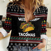 Merry Tacomas Christmas Women Casual Shirt Xmas Holiday Patterns - Wonder Print Shop
