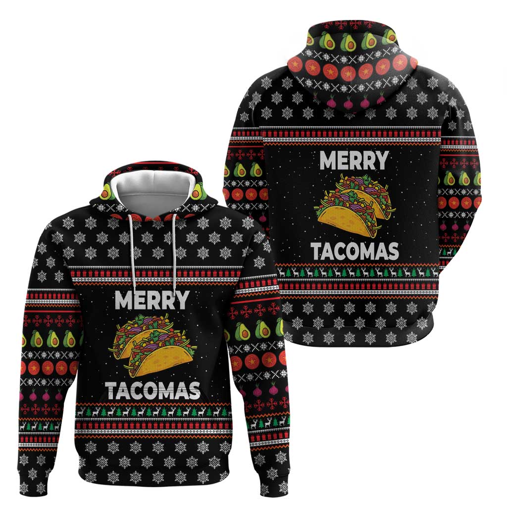 Merry Tacomas Christmas Zip Hoodie Xmas Holiday Patterns - Wonder Print Shop