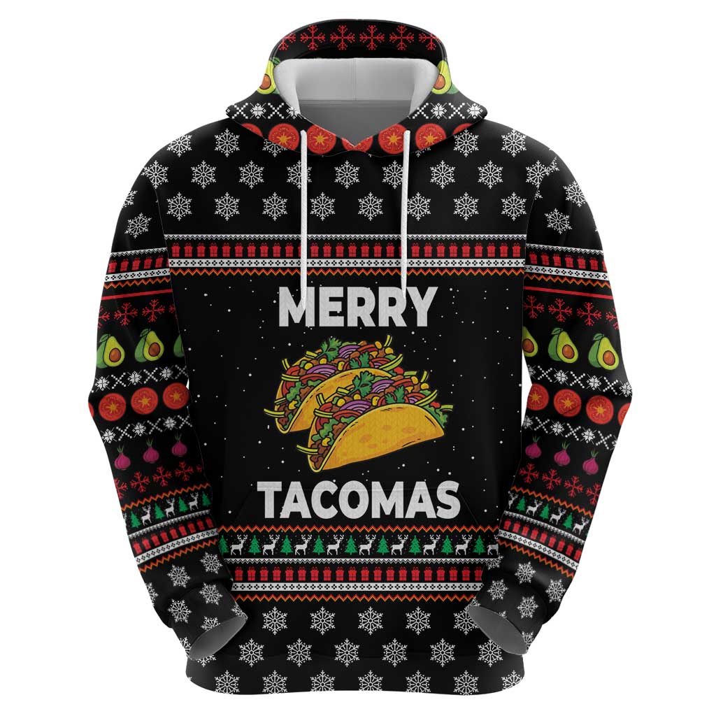 Merry Tacomas Christmas Zip Hoodie Xmas Holiday Patterns - Wonder Print Shop