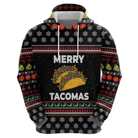 Merry Tacomas Christmas Zip Hoodie Xmas Holiday Patterns - Wonder Print Shop