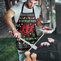 Running Oh What Fun Christmas Apron Xmas Holiday Patterns - Wonder Print Shop