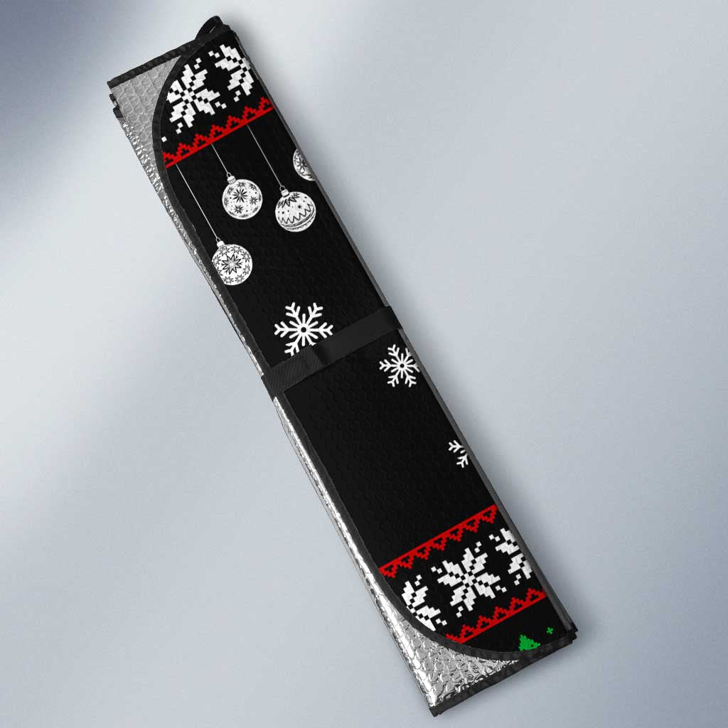 Running Oh What Fun Christmas Auto Sun Shade Xmas Holiday Patterns - Wonder Print Shop