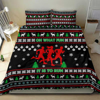 Running Oh What Fun Christmas Bedding Set Xmas Holiday Patterns - Wonder Print Shop