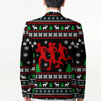 Running Oh What Fun Christmas Blazer Xmas Holiday Patterns - Wonder Print Shop
