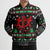 Running Oh What Fun Christmas Bomber Puffer Jacket Xmas Holiday Patterns - Wonder Print Shop