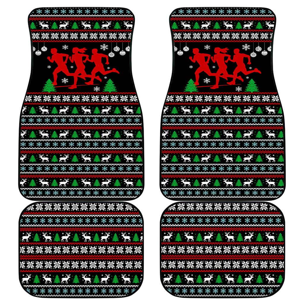 Running Oh What Fun Christmas Car Mats Xmas Holiday Patterns - Wonder Print Shop