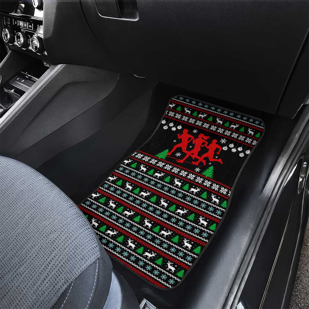 Running Oh What Fun Christmas Car Mats Xmas Holiday Patterns - Wonder Print Shop