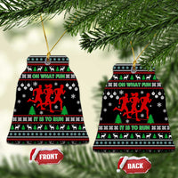 Running Oh What Fun Christmas Ceramic Ornament Xmas Holiday Patterns - Wonder Print Shop