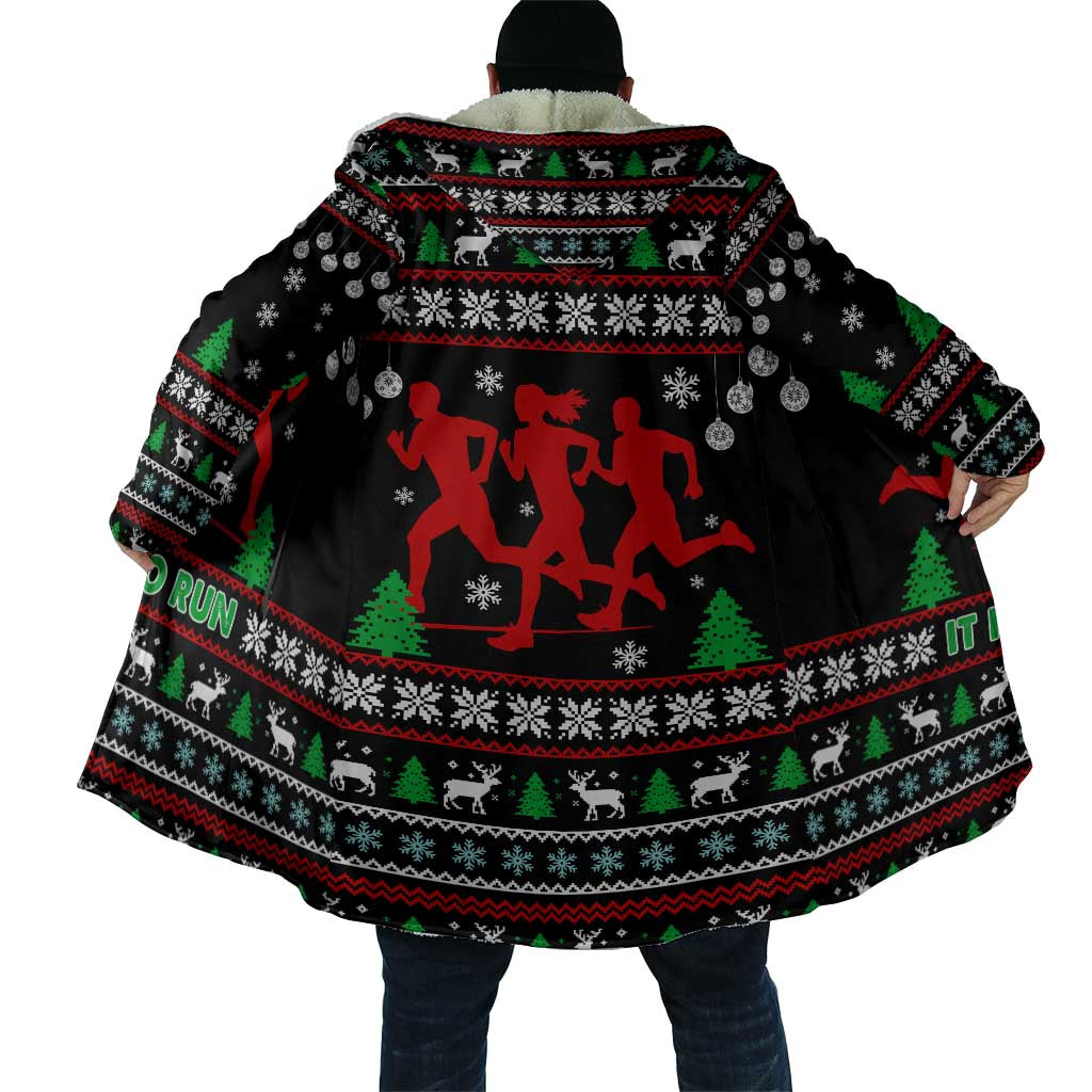 Running Oh What Fun Christmas Cloak Xmas Holiday Patterns - Wonder Print Shop