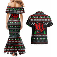 Running Oh What Fun Christmas Couples Matching Mermaid Dress and Hawaiian Shirt Xmas Holiday Patterns - Wonder Print Shop