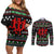 Running Oh What Fun Christmas Couples Matching Off Shoulder Short Dress and Long Sleeve Button Shirt Xmas Holiday Patterns - Wonder Print Shop