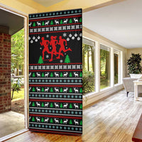 Running Oh What Fun Christmas Door Cover Xmas Holiday Patterns - Wonder Print Shop