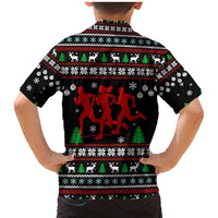Running Oh What Fun Christmas Family Matching Mermaid Dress and Hawaiian Shirt Xmas Holiday Patterns - Wonder Print Shop