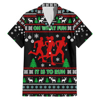 Running Oh What Fun Christmas Family Matching Mermaid Dress and Hawaiian Shirt Xmas Holiday Patterns - Wonder Print Shop