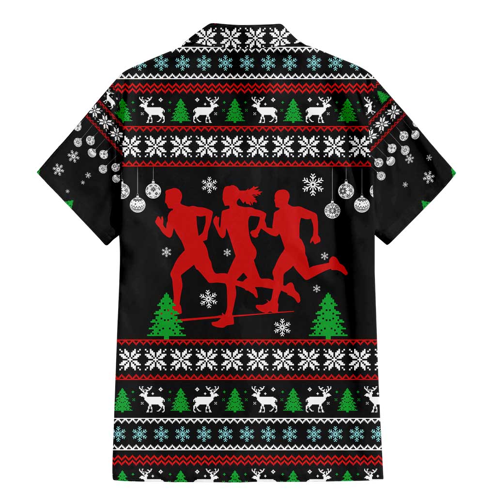 Running Oh What Fun Christmas Family Matching Mermaid Dress and Hawaiian Shirt Xmas Holiday Patterns - Wonder Print Shop