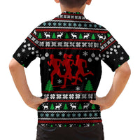 Running Oh What Fun Christmas Family Matching Off The Shoulder Long Sleeve Dress and Hawaiian Shirt Xmas Holiday Patterns - Wonder Print Shop