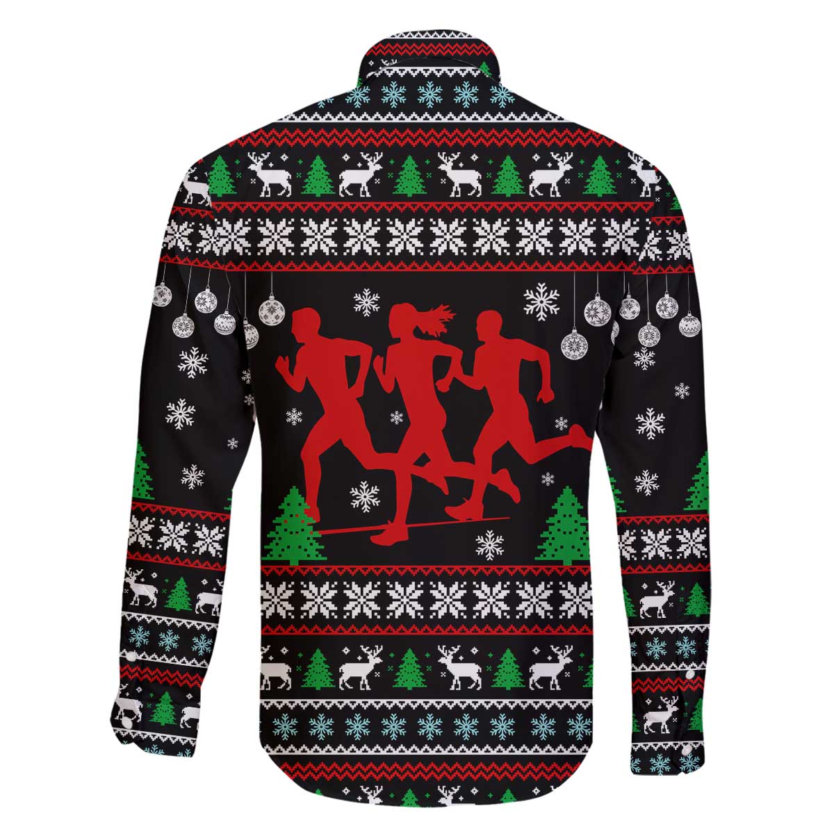 Running Oh What Fun Christmas Family Matching Off The Shoulder Long Sleeve Dress and Hawaiian Shirt Xmas Holiday Patterns - Wonder Print Shop