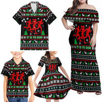 Running Oh What Fun Christmas Family Matching Off Shoulder Maxi Dress and Hawaiian Shirt Xmas Holiday Patterns - Wonder Print Shop