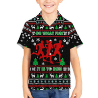Running Oh What Fun Christmas Family Matching Off Shoulder Maxi Dress and Hawaiian Shirt Xmas Holiday Patterns - Wonder Print Shop