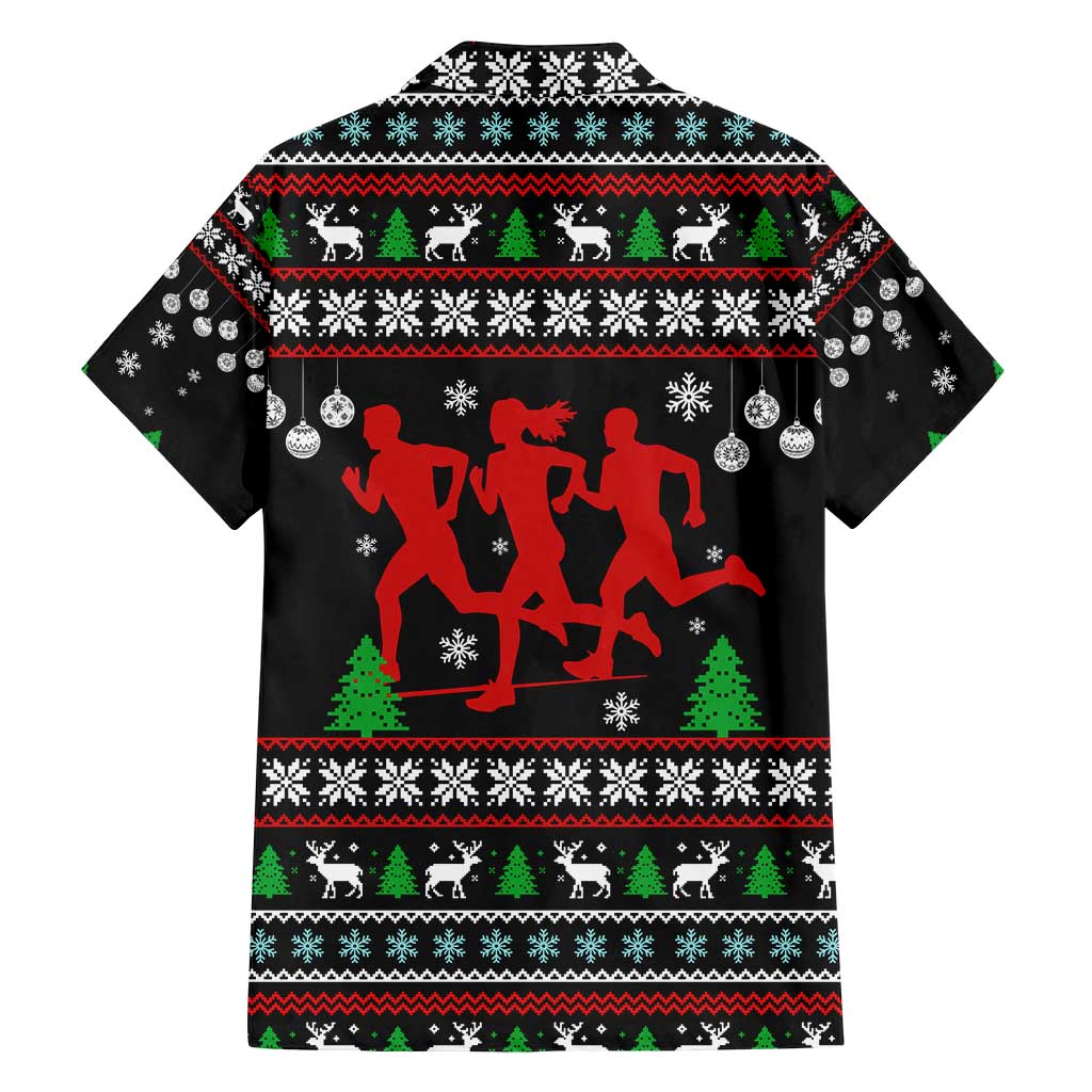 Running Oh What Fun Christmas Family Matching Off Shoulder Short Dress and Hawaiian Shirt Xmas Holiday Patterns - Wonder Print Shop