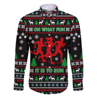 Running Oh What Fun Christmas Family Matching Puletasi and Hawaiian Shirt Xmas Holiday Patterns - Wonder Print Shop