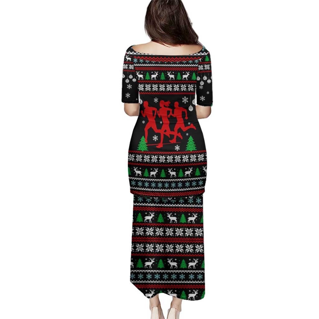 Running Oh What Fun Christmas Family Matching Puletasi and Hawaiian Shirt Xmas Holiday Patterns - Wonder Print Shop