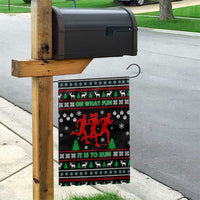 Running Oh What Fun Christmas Garden Flag Xmas Holiday Patterns - Wonder Print Shop