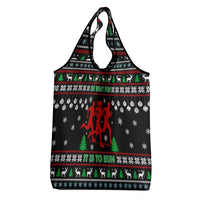 Running Oh What Fun Christmas Grocery Bag Xmas Holiday Patterns - Wonder Print Shop