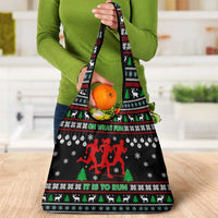 Running Oh What Fun Christmas Grocery Bag Xmas Holiday Patterns - Wonder Print Shop