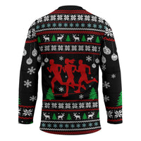 Running Oh What Fun Christmas Hockey Jersey Xmas Holiday Patterns - Wonder Print Shop