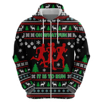 Running Oh What Fun Christmas Hoodie Xmas Holiday Patterns - Wonder Print Shop