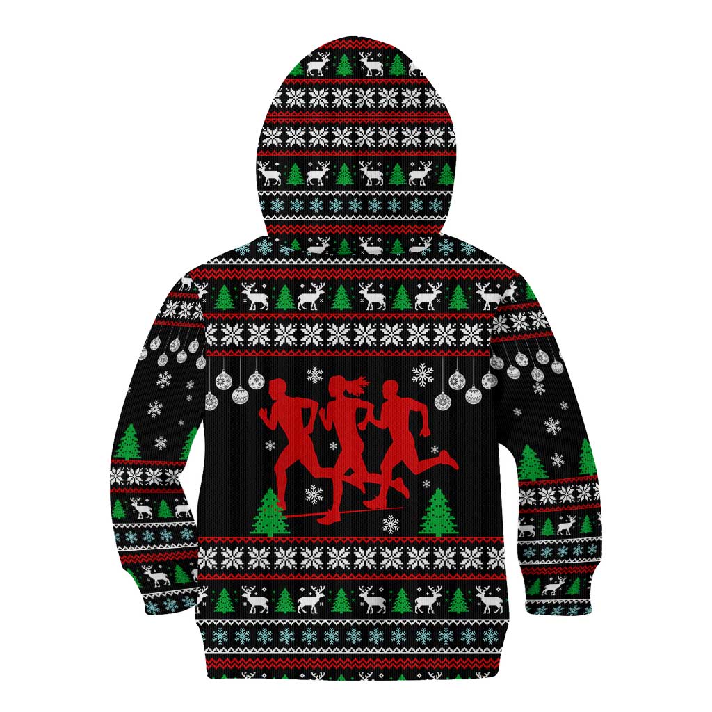 Running Oh What Fun Christmas Kid Hoodie Xmas Holiday Patterns - Wonder Print Shop