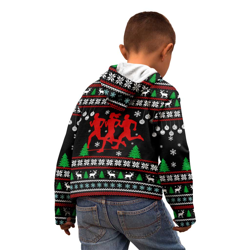 Running Oh What Fun Christmas Kid Hoodie Xmas Holiday Patterns - Wonder Print Shop