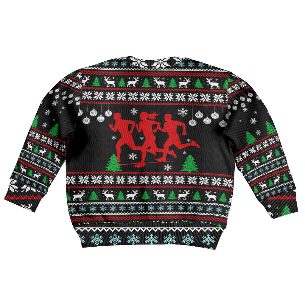 Running Oh What Fun Christmas Kid Ugly Christmas Sweater Xmas Holiday Patterns - Wonder Print Shop